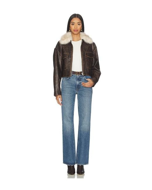 Blank NYC Blue Cropped Bomber