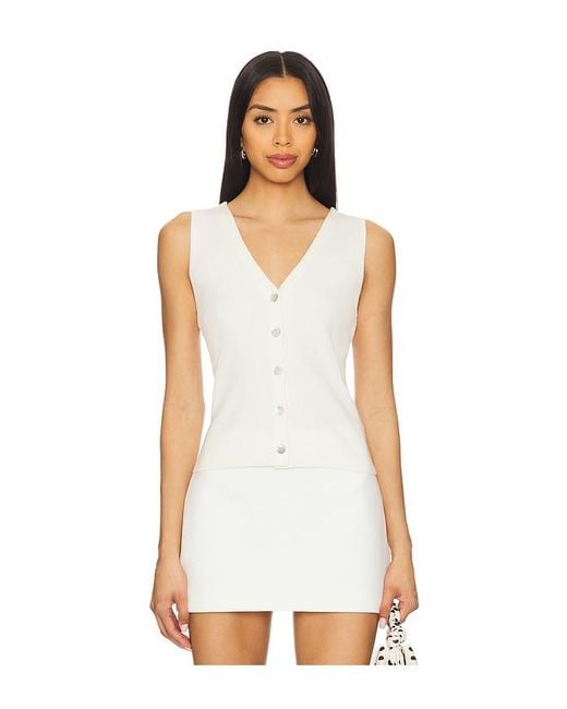 Rails White Strickweste Rosa