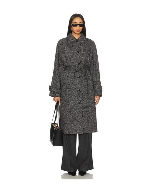 Closed Black Belted Coat