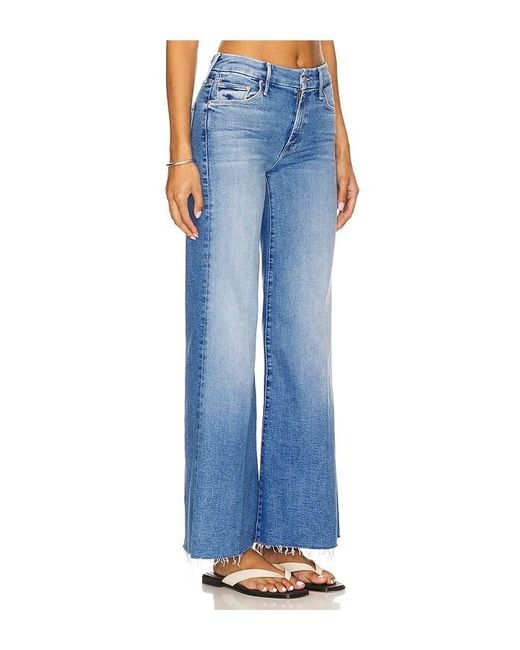 Mother Blue Ausgestellte Hose The Roller Fray