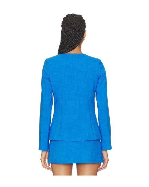 Amanda Uprichard Blue Capria Top