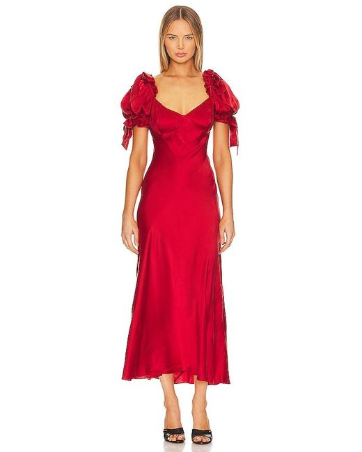 Selkie Red The Poet Slip Dress