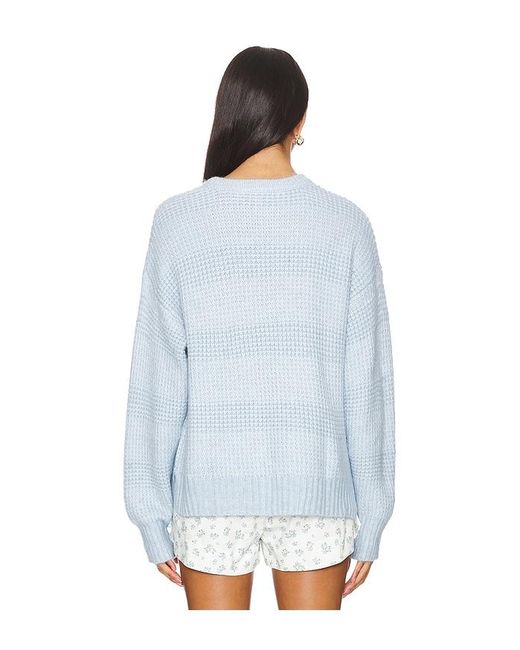 Sanctuary Blue Ribbed Knit Pullover Sweater