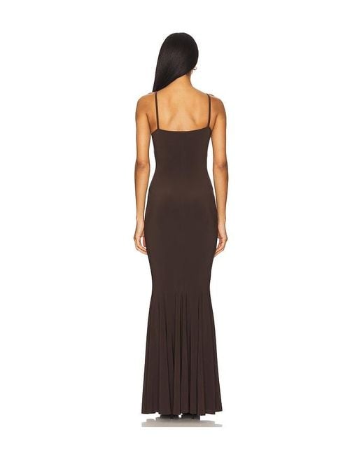 Norma Kamali Brown Underwire Fishtail Gown