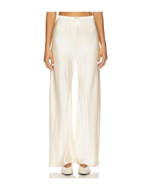 Comme Si White Bias Cut Pant