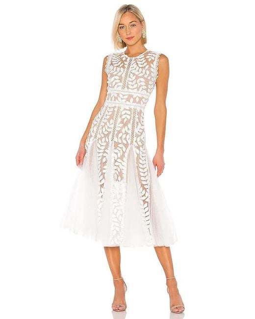 Bronx and Banco White Saba Blanc Midi Dress