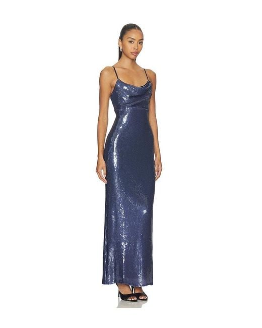 Line & Dot Blue Olli Maxi Dress