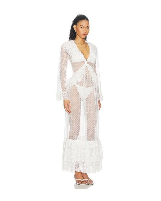 MY BEACHY SIDE White Laurel Maxi Dress
