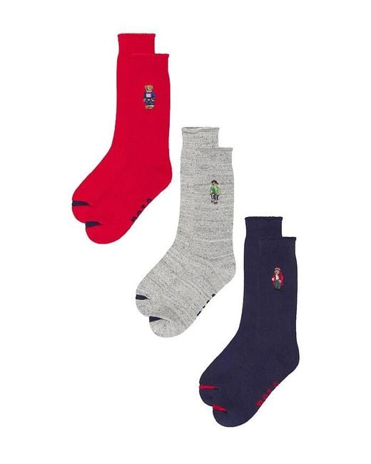 Polo Ralph Lauren Red Three Bear Socks Gift Box for men