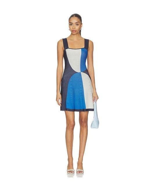 MISA Los Angles Blue Vivi Dress