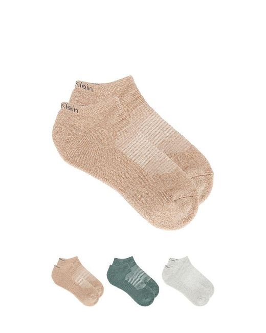 Calvin Klein White 3 Pack Cushion Recycled No Show Socks for men
