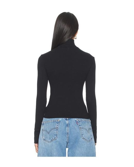 PERFECTWHITETEE Blue Hayden Turtleneck Top
