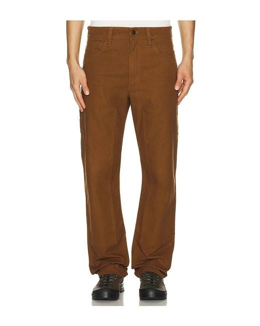 Filson Brown Dry Tin Double Front Pants for men