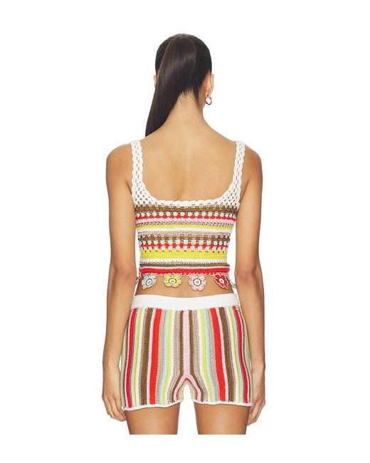 MY BEACHY SIDE Multicolor Noa Hand-Crocheted Top