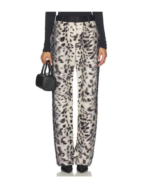 AKNVAS Black Barberini Fur Pant