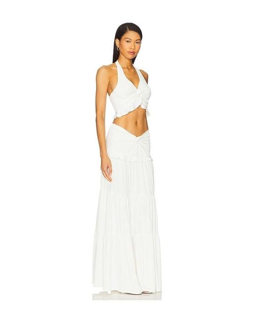 MORE TO COME White Noelle Maxi Skirt Set