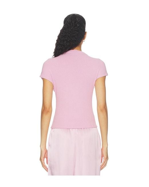 SABLYN Pink Karlie Slit Neck Tee