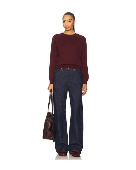 SPRWMN Red Long Sleeve Raglan Sweater