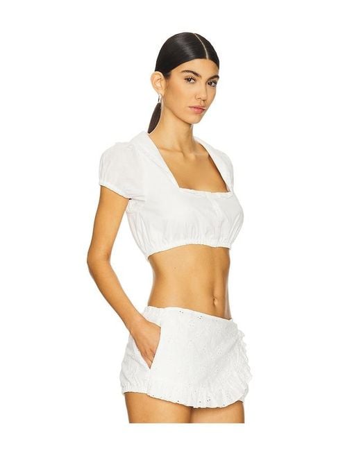 Frankie's Bikinis White X Bella Hadid Little Miss Top
