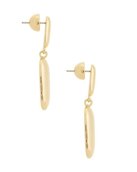 Ettika Metallic Oval Drop Earrings