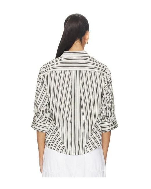 Rag & Bone White Lucia Stripe Poplin Shirt
