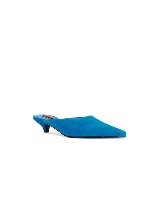 Simon Miller Blue Suede Arrow Mule Pump