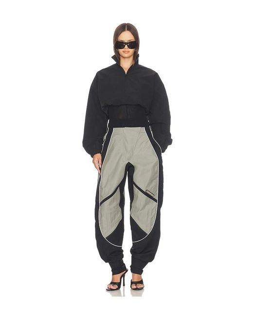 The Attico Gray Cotton Nylon Pant