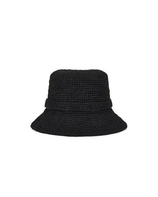 Rag & Bone Black Lela Rollable Hat
