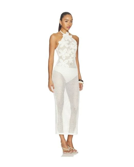 MORE TO COME White Rooney Crochet Maxi Dress