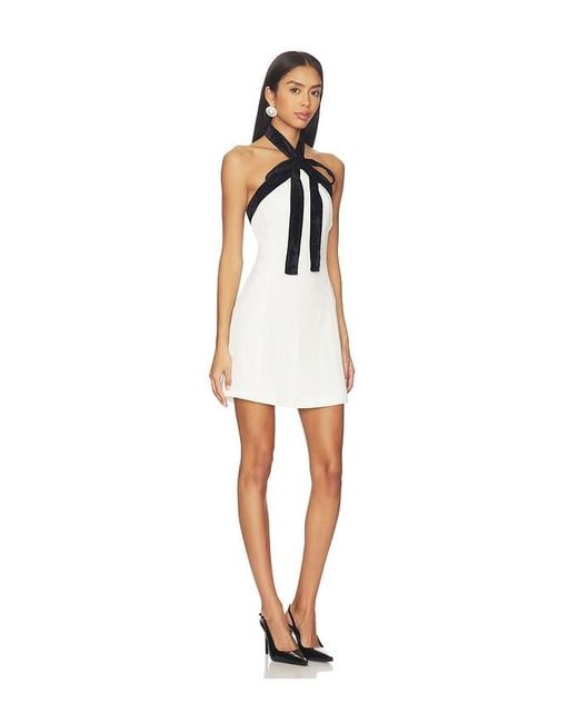 Jonathan Simkhai White Jolie Mini Dress With Neck Tie