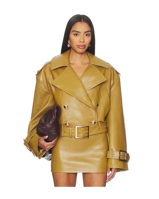 retroféte Yellow Malene Leather Jacket