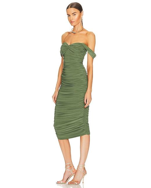 Norma Kamali Green Walter Midi Dress