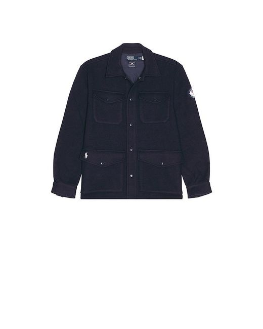 Polo Ralph Lauren Blue Winter Olympics Boil Wool Double Knit Shirt for men