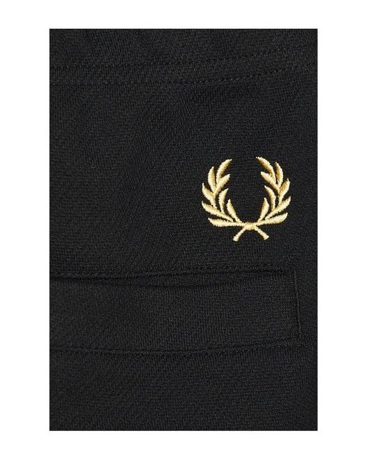 Fred Perry Black Cross Tape Track Pant for men