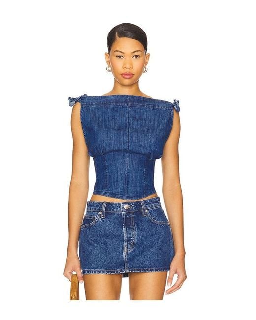 Free People Blue Oberteil Louie