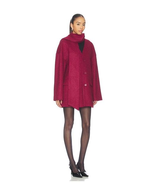 ALL THE WAYS Red Stevie Scarf Coat