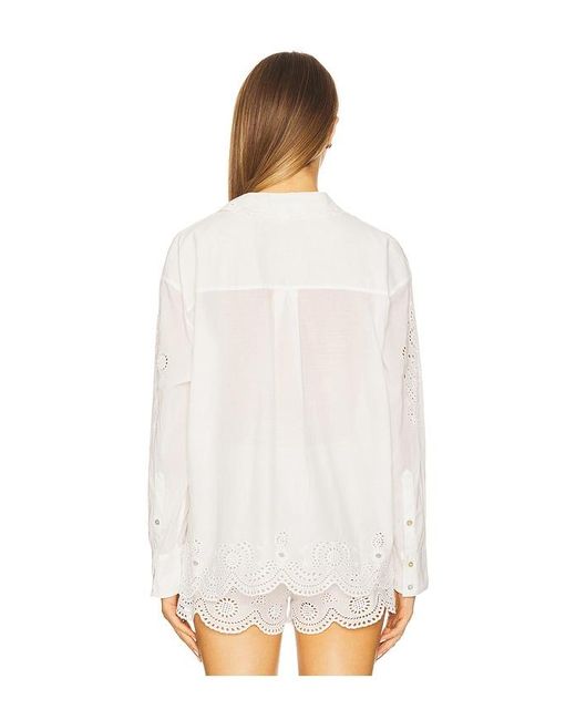 LoveShackFancy White Orsay Top
