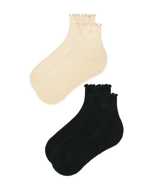 Halfdays White 2 Pack Ruffle Sock