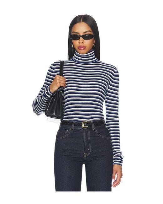 FAVORITE DAUGHTER Blue The Amelia Long Sleeve Top