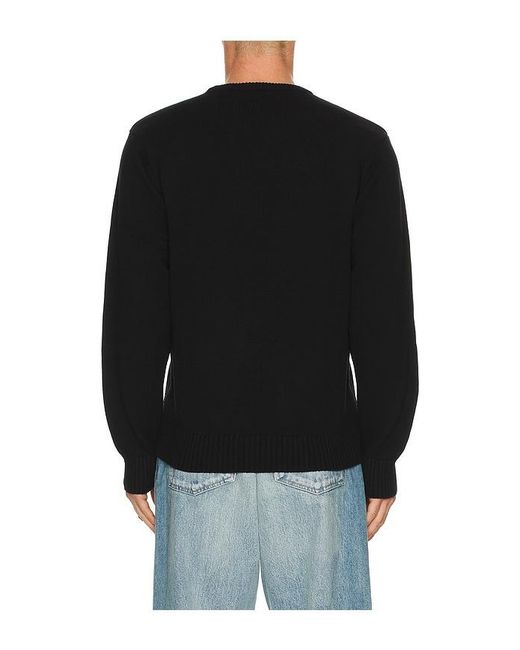 Huf Black Gift Bear Intarsia Sweater for men