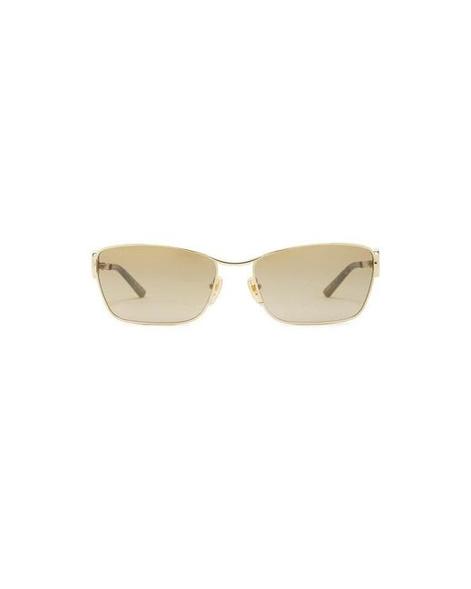 Gucci White Rectangular Sunglasses