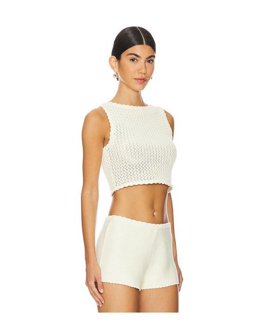 Solid & Striped White Oberteil Celeste