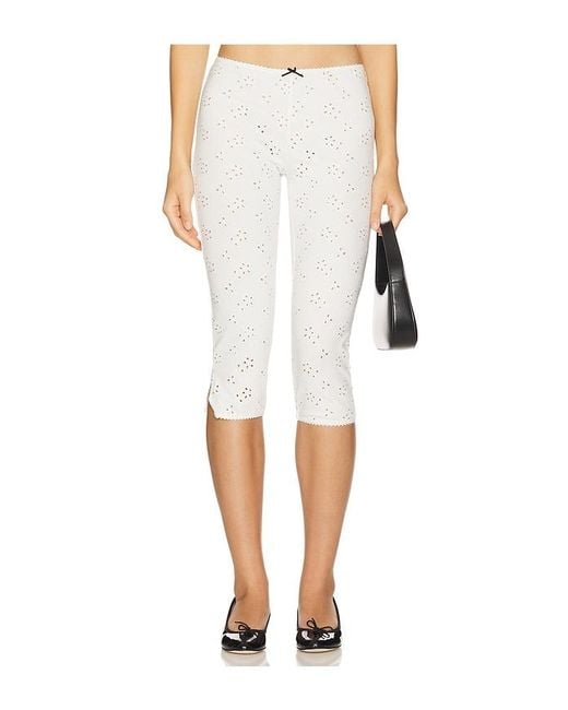 Free People White X Intimately Fp Full Bloom Capri