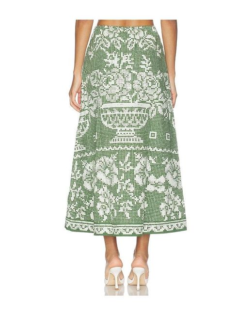 Cleobella Green Jasmine Ankle Skirt