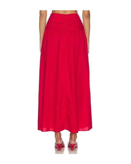 Peixoto Red Rowan Maxi Skirt