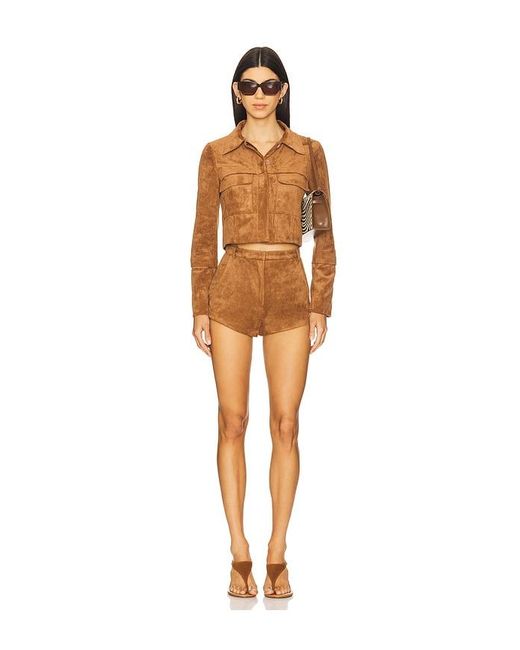 Amanda Uprichard Orange X Revolve Lucas Suede Jacket
