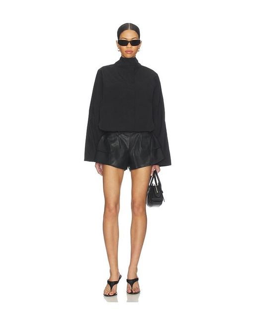 Free People Black X Revolve Star Dust Faux Leather Short