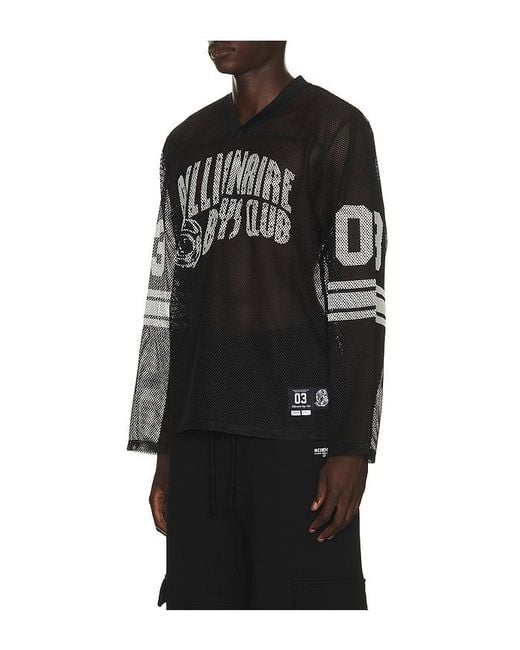 BBCICECREAM Black Zone Long Sleeve Mesh Tee for men