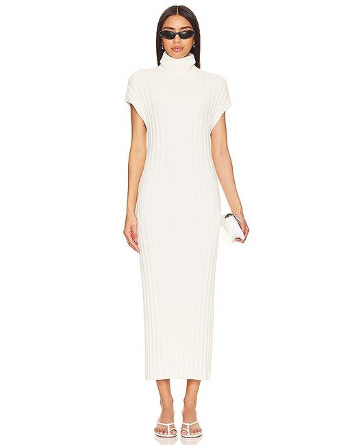 House of Harlow 1960 White X Revolve Mili Boucle Midi Dress