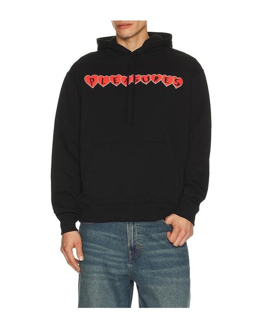 Pleasures Black Grin Hoodie for men